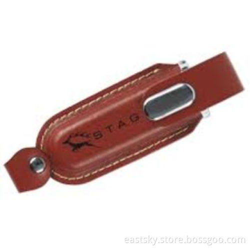 Leather Promotional Pen Drive, Logo Imprint and Advertisement Data Preloading are Warmly Welcome